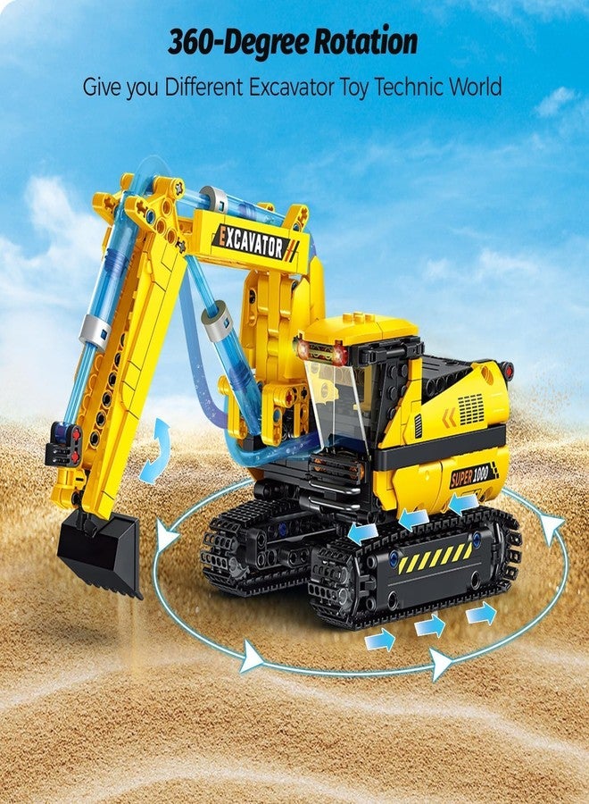 Babelly Latest & New Heavy Duty Toy Excavator for Kids Realistic Construction Truck with 360 Rotation, Moveable Arm & Lights Durable Construction Vehicle Toy for Boys & Girls Ages 3+ - Image 5